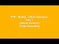 PHP MySQL CRUD Operation Part-1 Nepali Version