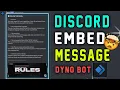 How to make discord embed message dyno bot embed message