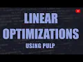 Data science Project Linear Optimizations Beginner