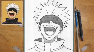Easy Gojo Drawing for Beginners Step-by-Step Anime Tutorial