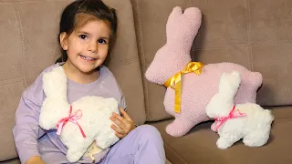 How to Sew a Bunny Pillow or Bunny Soft Toy Easy sewing project Bunny cushion sewing pattern