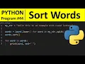 Python Program - Sort Words in Alphabetic Order in Python