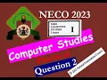 NECO 2023 Computer Studies Practical Question 2 Microsoft Excel Full Tutorial Step-by-Step