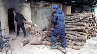 The process of making eco-friendly charcoal White coal processing factory in South Korea