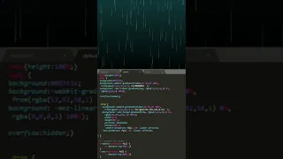 Rain fall creation using css and javascript coding