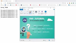 PHP Tutorial Array Methods Array - Walk Current Next Prev End and Reset