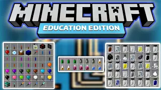 MINECRAFT How To Get All Items in Minecraft Education Edition Chemistry Lab Education Edition