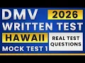 Hawaii DMV Permit Test 2026 Mock Test 1 30 Real Questions DMV Written Test Practice HI Qs