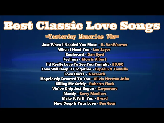 Download MP3 Best Classic Love Songs 70's