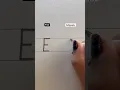 Letter E Print vs Calligraphy