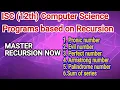 Recursion in One Shot in java Number Programs based on Recursion ISC Computer Science Class 12th