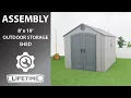 Lifetime 8 x 10 Outdoor Storage Shed Lifetime Assembly