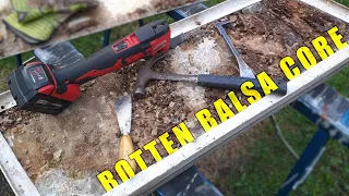 Removing ROTTEN Balsa Core | Locker door [Part 1]