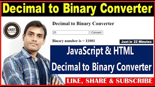 Decimal to Binary Converter using JavaScript HTML By Amit Sir