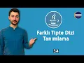 34 Java Dersleri Farkli Veri Tipleri ile Dizi Tanimlama ve Yazdirma ARRAYS ECLIPSE JAVA