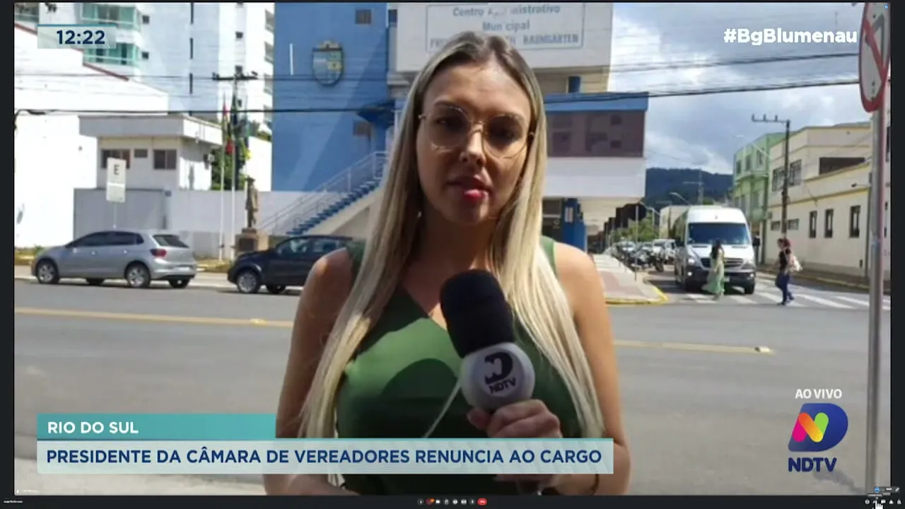 Presidente da Câmara de Vereadores de Rio do Sul renuncia cargo