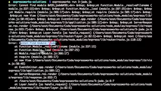 ExpressWorks 3 Jade Template Engine Solution