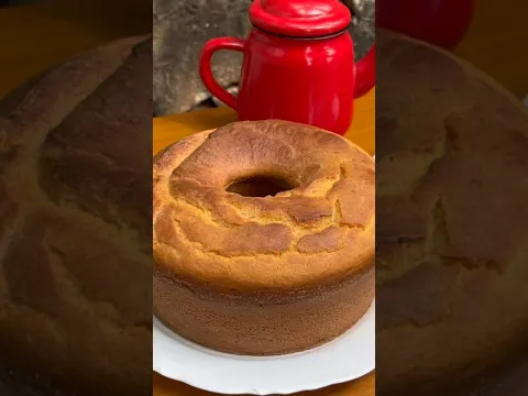 SEM TRIGO- BOLO DE FUBÁ COM CREME DE LEITE #receitas #cafe