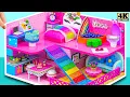 Download Lagu Make Pink Unicorn Dollhouse with Bedroom and Rainbow Slide ❤️ DIY Miniature Cardboard House