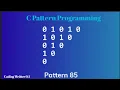 Best pattern tutorial in C programming language ll