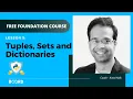 Tuples Sets and Dictionary Python for Data Science Foundation Course Board Infinity