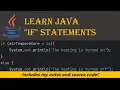 Learn to code if else selection statements Java tutorial for beginners