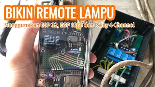 buat remote lampu dengan koneksi wifi untuk menyalakan lampu menggunakan relay esp32 esp8266 relay