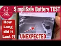 How long does SimpliSafe Outdoor Security Camera Battery Last - real life test