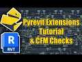 Pyrevit Download Custom Extensions and CFM Diffuser Checker Extension Tutorial