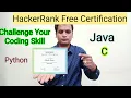 HackerRank free certificate challenge your Coding Skill