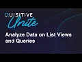 Analyze Data on List Views and Queries