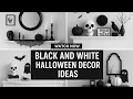 121 Black and White Halloween Decor Ideas 2026 DIY Painted Pumpkins Elegant Setup