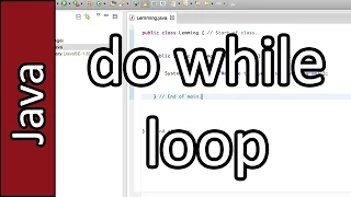 do while loop - Java Programming Tutorial PC Mac 2015