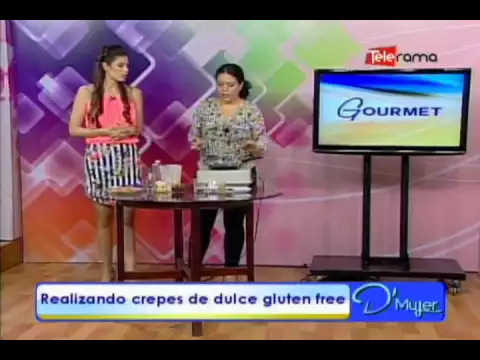 Realizando crepes de dulce gluten free
