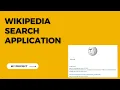 Wikipedia Search Application Project Dynamic Web App Front-End Development Dude With Code