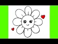 Sevimli Çiçek Çizimi, Kolay Yoldan Adım Adım Sevimli Bir Çiçek Resmi Nasıl Çizilir, Kolay Çizimler