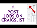 How to Post Jobs on Craigslist