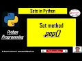 Python Sets pop Method