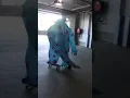 sully riding a skateboard