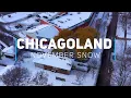 Record snowiest November day in Chicago - Northwest Suburbs by drone