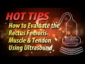 How to Evaluate the Rectus Femoris Muscle and Tendon Using Ultrasound