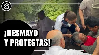 SE LE JUNTA EL GANADO A SHEINBAUM: ABUCHEOS, PROTESTAS Y DESMAYADA EN GIRA PRESIDENCIAL | Reportaje