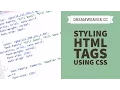 Styling HTML tags using CSS in Dreamweaver CC