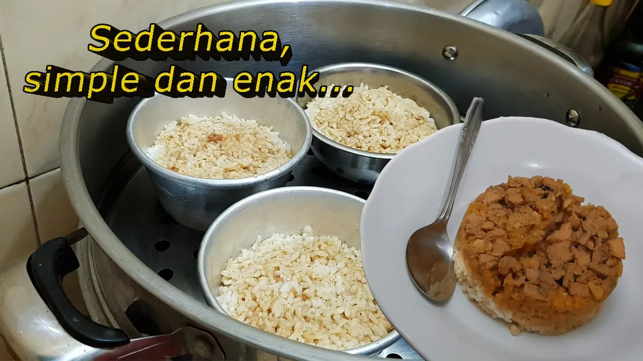 Nasi Tim Ayam Jamur (kaldu ayam kampung)