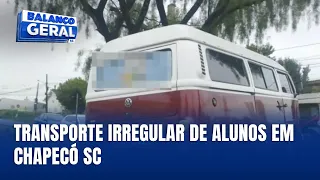 Kombi é flagrada fazendo transporte escolar irregular em Chapecó