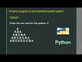Python program to print alphabet pyramid pattern