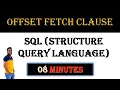 SQL - Offeset and Fetch Clause