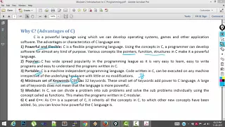 19 Introduction to C Programming Language