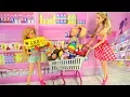 Barbie and Her sisters Go Shopping at Toy store \u0026 Supermarket Pasar boneka Barbie Irmãs Compras