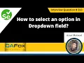 How to select an option in Dropdown field Selenium Interview Question
